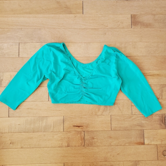 Sexy teal crop top - Picture 5 of 8